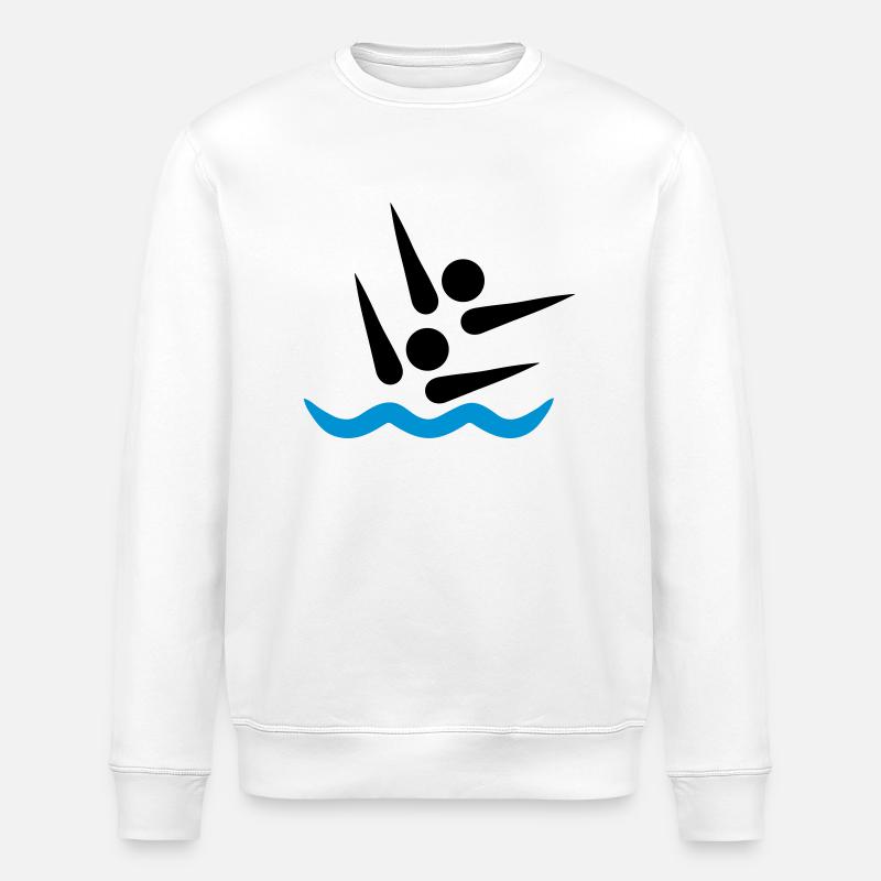 Synchronized swimming - Stanley/Stella ROLLER Unisex Organic Sweatshirt - white