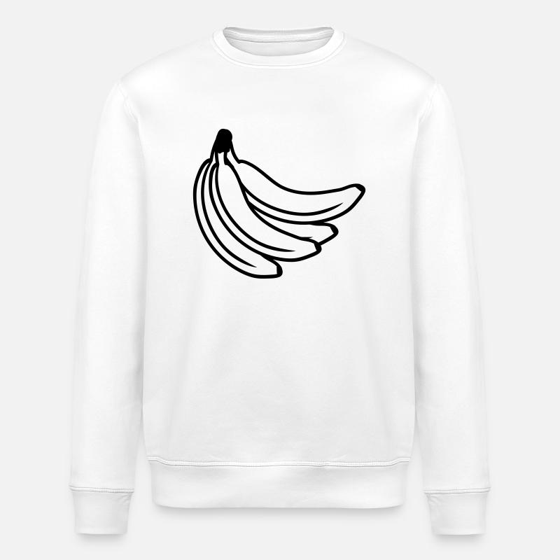 Bananas Bunch - Stanley/Stella ROLLER Unisex Organic Sweatshirt - white