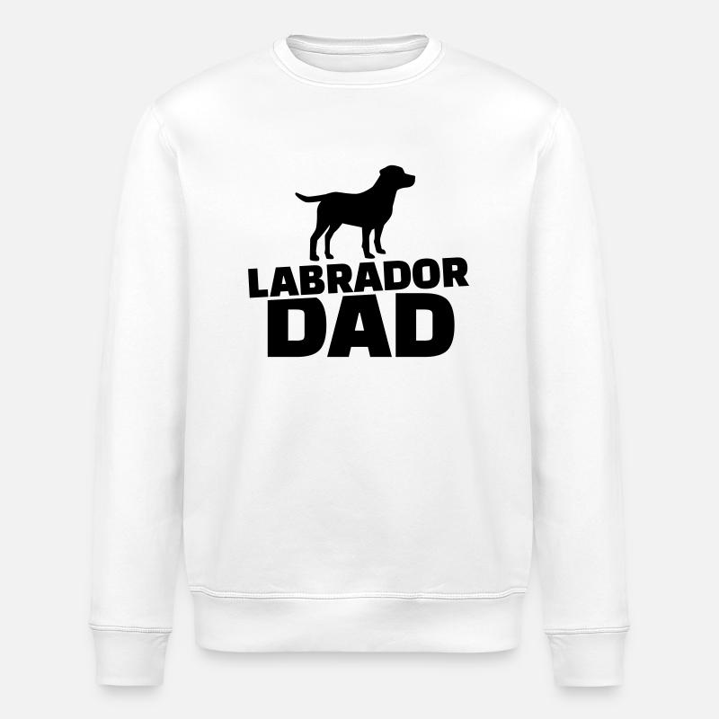 Labrador Dad - Sweat bio ROLLER Stanley/Stella Unisexe - blanc