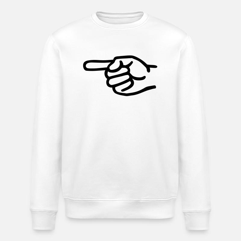 Finger - Stanley/Stella Unisex Bio-Sweatshirt ROLLER - Weiß