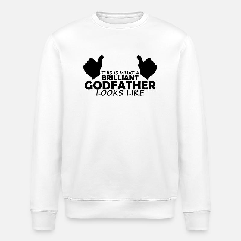 brilliant godfather - Stanley/Stella ROLLER Unisex Organic Sweatshirt - white
