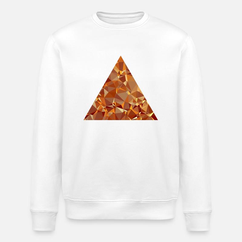 Triangle (low poly) - Sweat bio ROLLER Stanley/Stella Unisexe - blanc