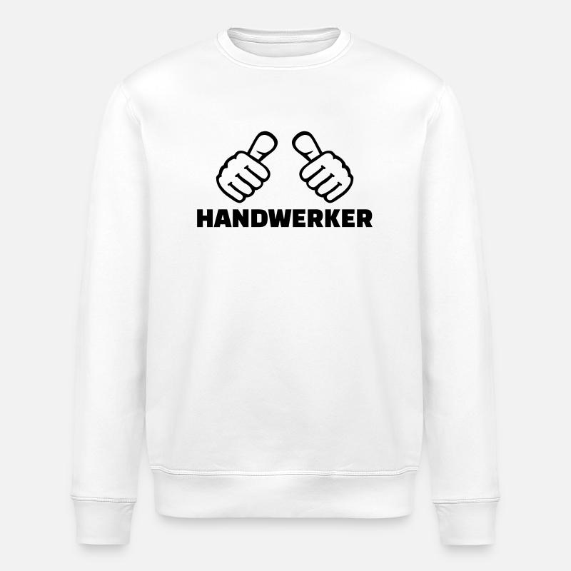 Handwerker - Stanley/Stella Unisex Bio-Sweatshirt ROLLER - Weiß