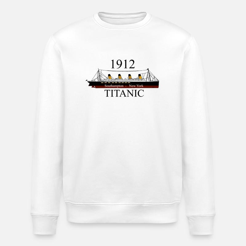Titanisch - Stanley/Stella Unisex Bio-Sweatshirt ROLLER - Weiß