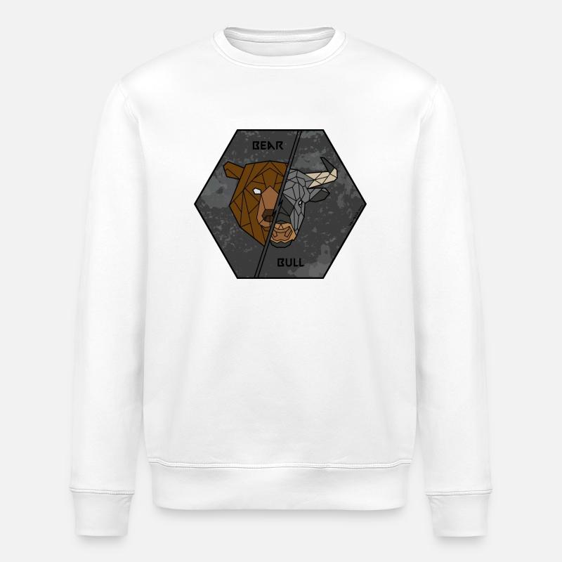 Taureau ours - Sweat bio ROLLER Stanley/Stella Unisexe - blanc