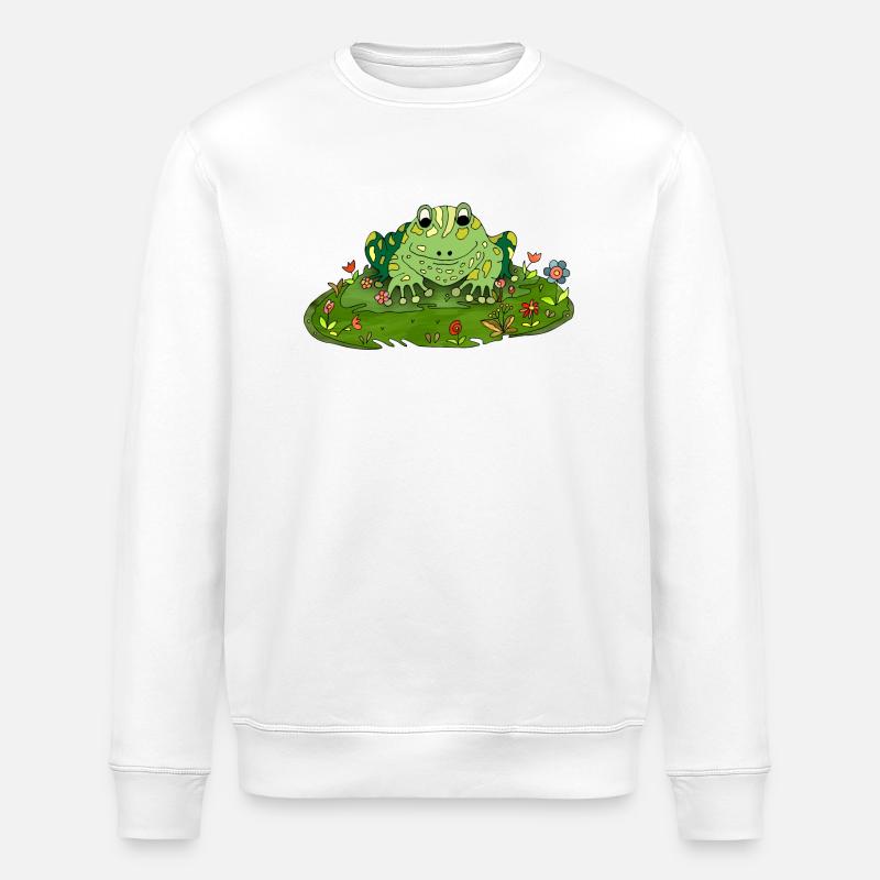 Frosch - Stanley/Stella Unisex Bio-Sweatshirt ROLLER - Weiß