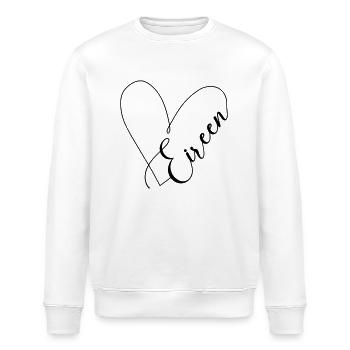 Eireen Name Herzlinie - Stanley/Stella Unisex Bio-Sweatshirt ROLLER - Weiß - Vorne - Nik (191cm)