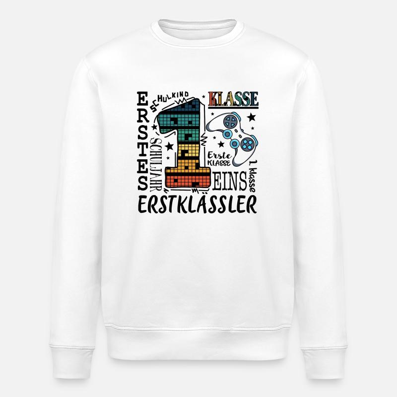 1st Class Gaming - Stanley/Stella ROLLER Unisex Organic Sweatshirt - white