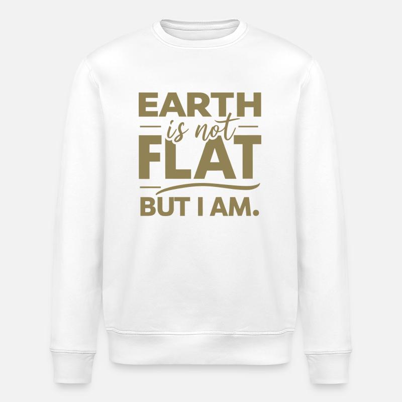 Satire Terre plate Blagues ironiques - Sweat bio ROLLER Stanley/Stella Unisexe - blanc