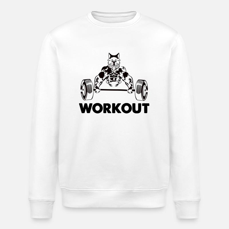 Entraînement Wolf Bodybuider - Sweat bio ROLLER Stanley/Stella Unisexe - blanc