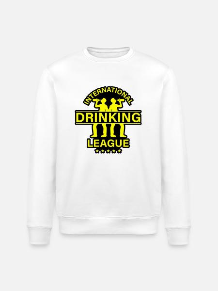 International Drinking Saying - Stanley/Stella ROLLER Unisex Organic Sweatshirt - white