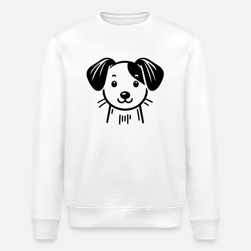 Chien - Sweat bio ROLLER Stanley/Stella Unisexe - blanc