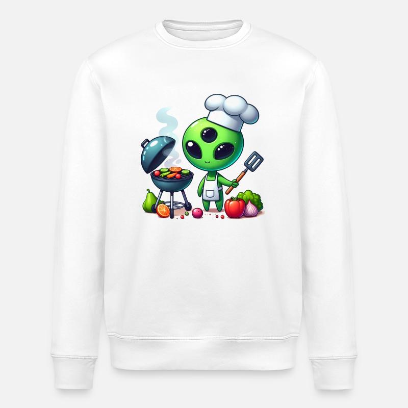 Alien Koch - Sweat bio ROLLER Stanley/Stella Unisexe - blanc