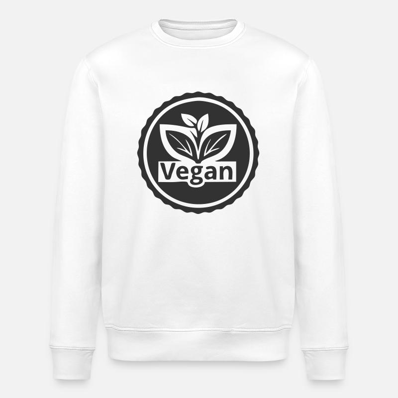 Devenez végétalien - Sweat bio ROLLER Stanley/Stella Unisexe - blanc