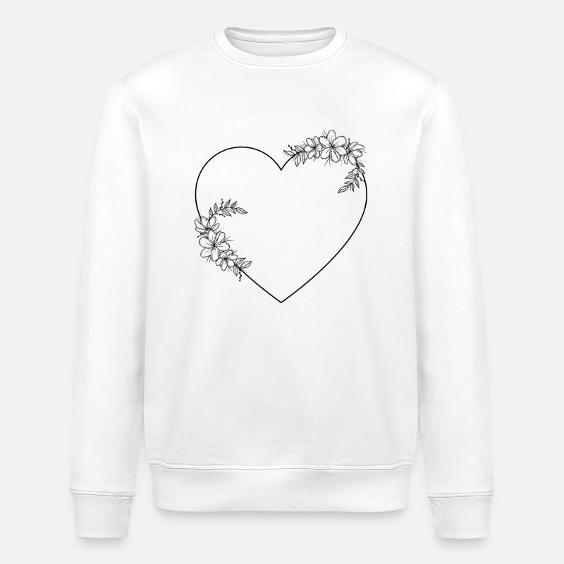 Frame Heart - Stanley/Stella ROLLER Unisex Organic Sweatshirt - white