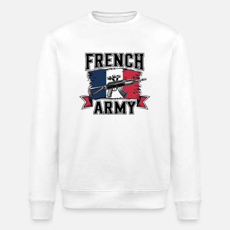 French Army - Sweat bio ROLLER Stanley/Stella Unisexe - blanc