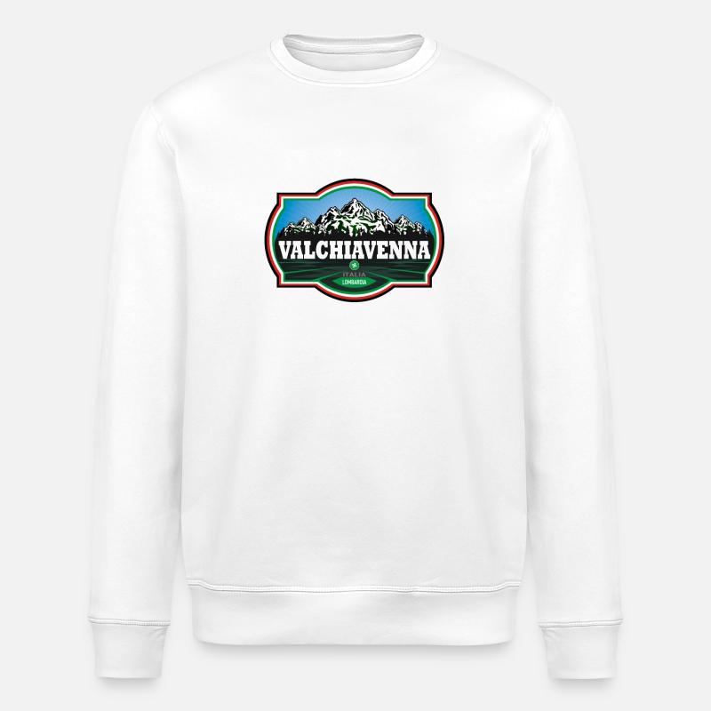 Valchiavenna Lombardie - Sweat bio ROLLER Stanley/Stella Unisexe - blanc