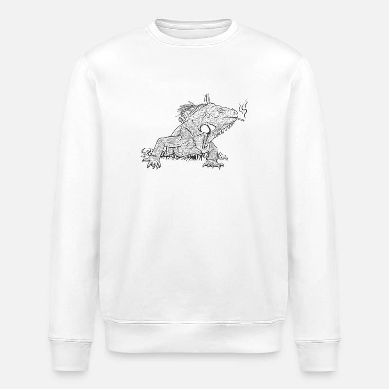 Leguan // Illustration - Stanley/Stella Unisex Bio-Sweatshirt ROLLER - Weiß