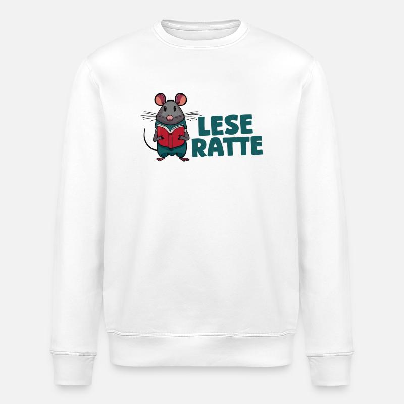 Leseratte - Stanley/Stella Unisex Bio-Sweatshirt ROLLER - Weiß