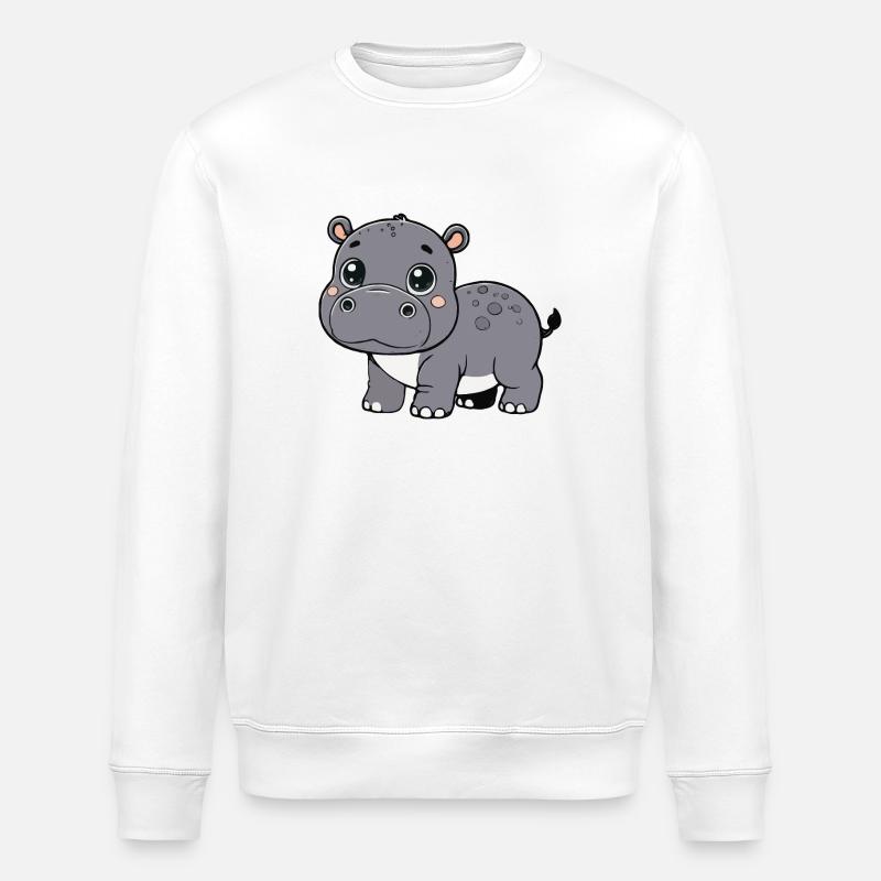 Nilpferd-Kind - Stanley/Stella Unisex Bio-Sweatshirt ROLLER - Weiß