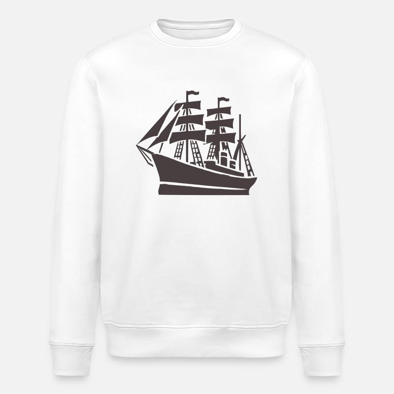 Schiff Schifffahrt - Stanley/Stella Unisex Bio-Sweatshirt ROLLER - Weiß