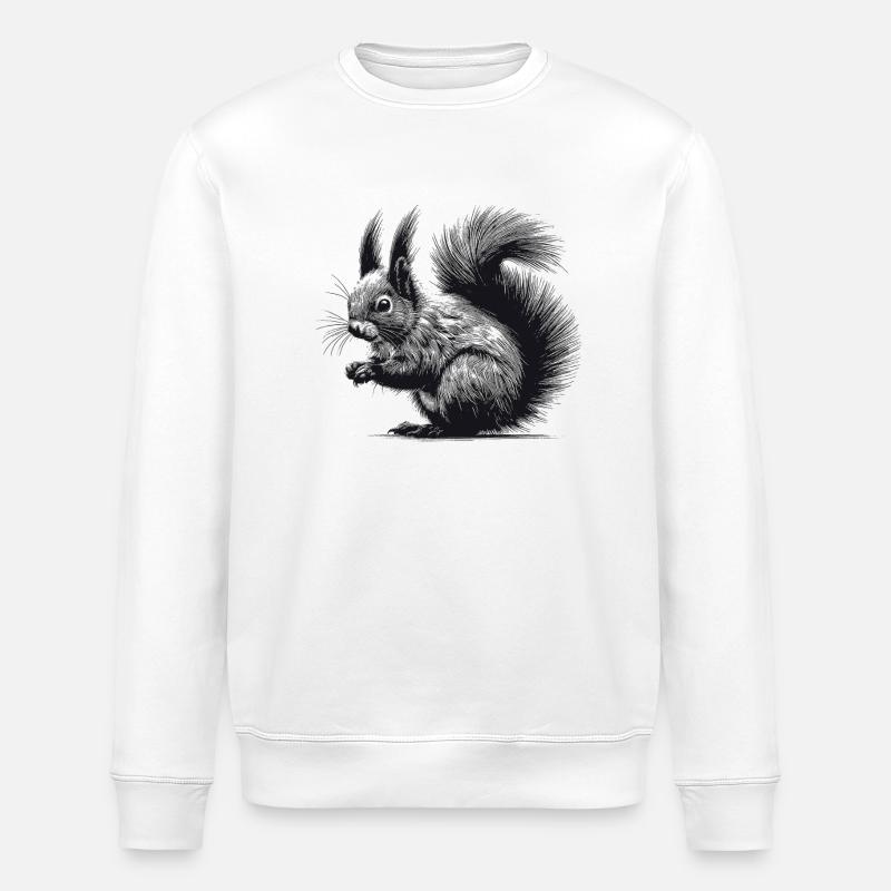 Eichhörnchen - Stanley/Stella Unisex Bio-Sweatshirt ROLLER - Weiß