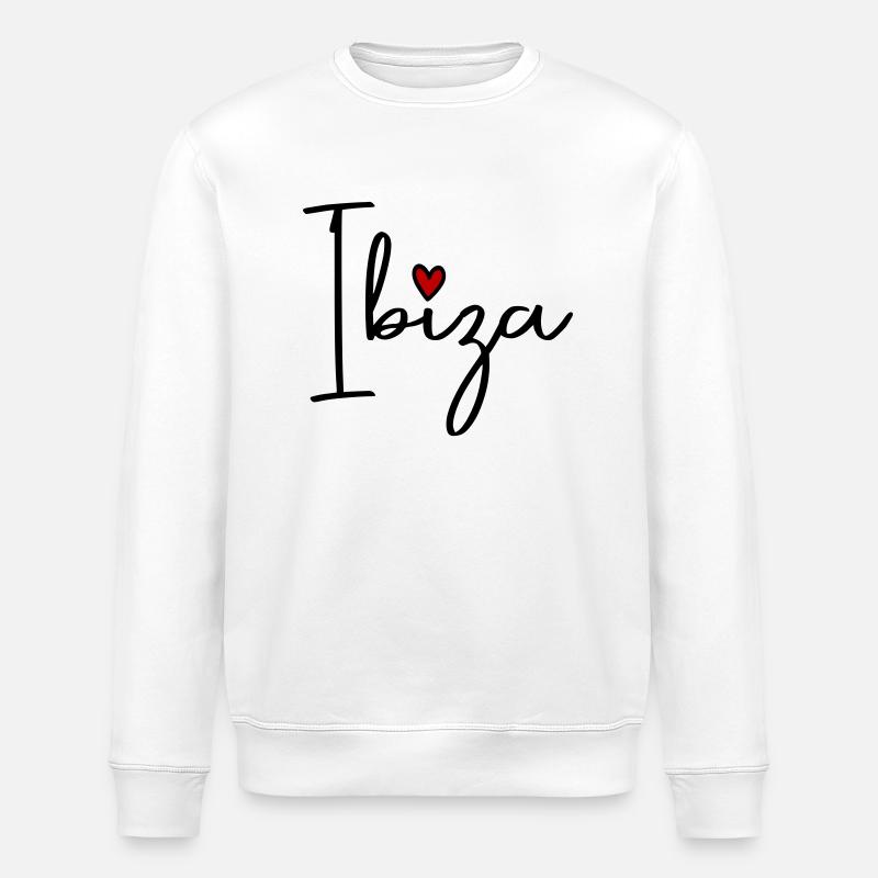 Ibiza Herz - Stanley/Stella Unisex Bio-Sweatshirt ROLLER - Weiß