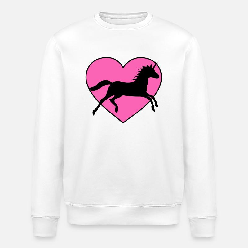 unicorn love - Stanley/Stella Unisex Bio-Sweatshirt ROLLER - Weiß