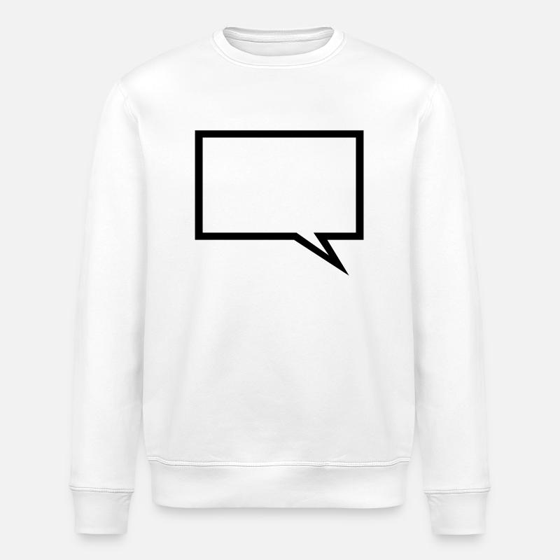 Bulle - Texte - Sweat bio ROLLER Stanley/Stella Unisexe - blanc