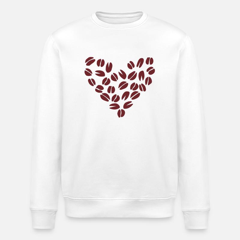 Coeur de grain de café - Sweat bio ROLLER Stanley/Stella Unisexe - blanc