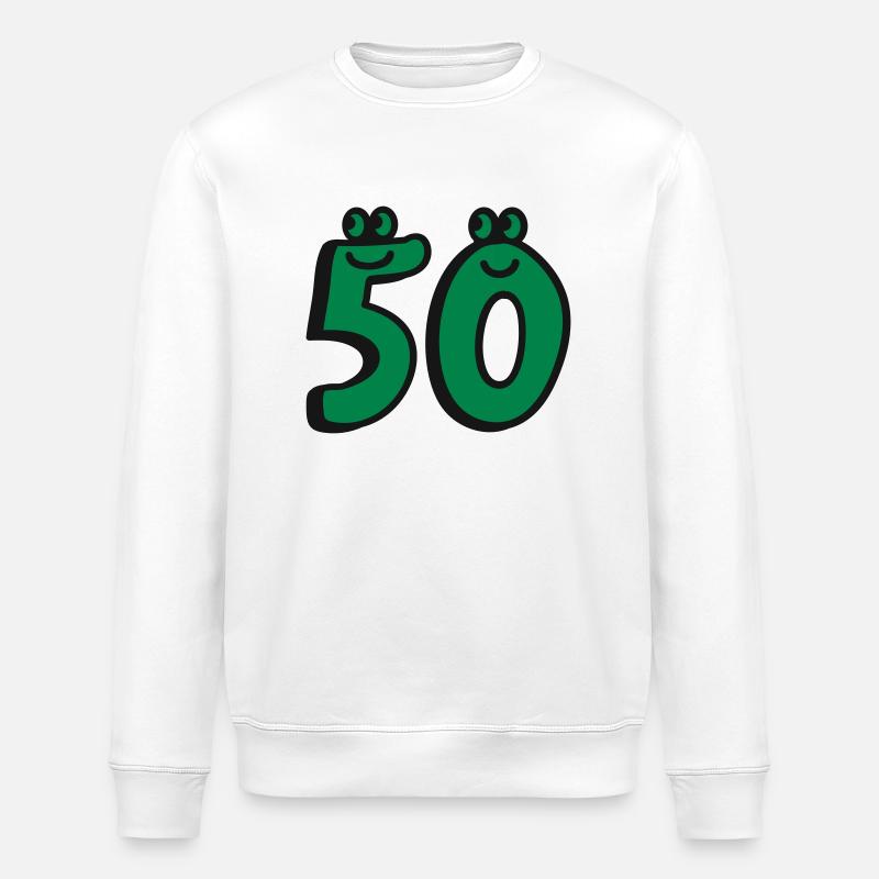 50 - Fünfzig - Stanley/Stella Unisex Bio-Sweatshirt ROLLER - Weiß