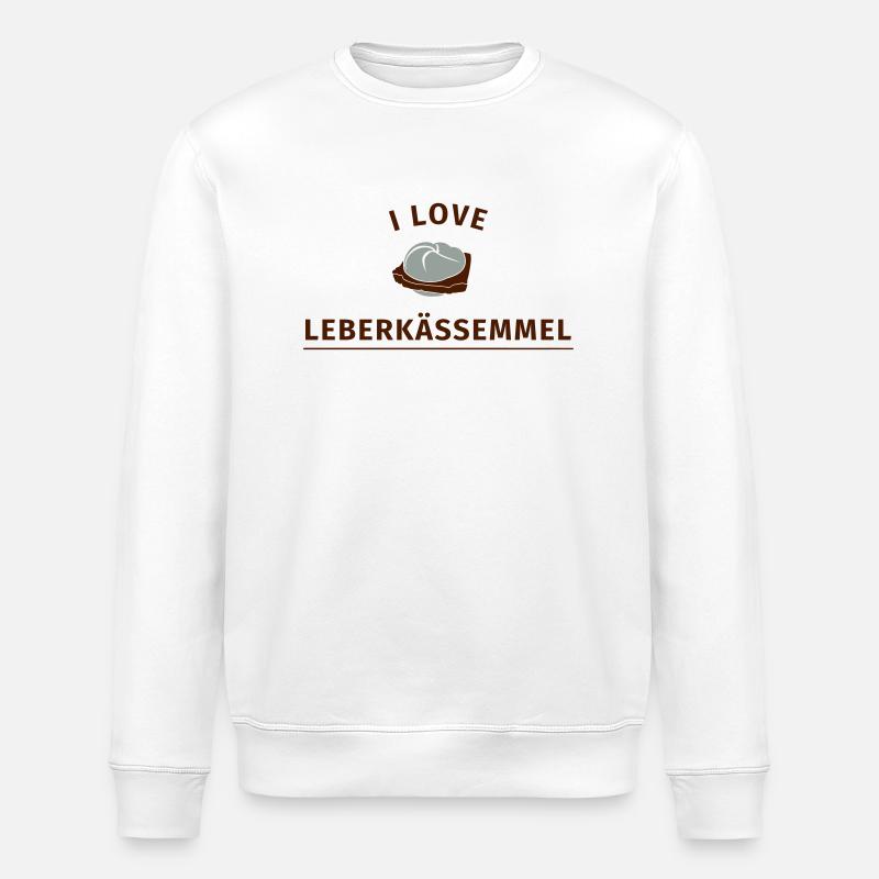 I love Leberkässemmel - Stanley/Stella Unisex Bio-Sweatshirt ROLLER - Weiß