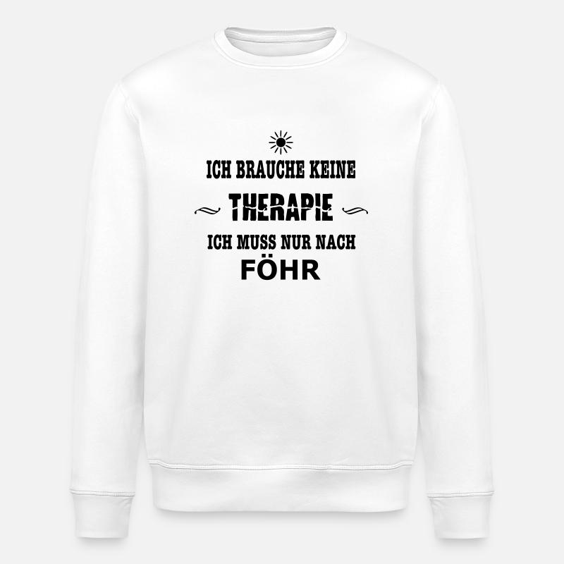 THERAPIE Föhr SONNE - Stanley/Stella Unisex Bio-Sweatshirt ROLLER - Weiß