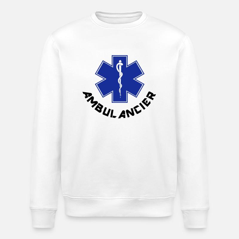 ambulancier logo 2 - Stanley/Stella Unisex Bio-Sweatshirt ROLLER - Weiß