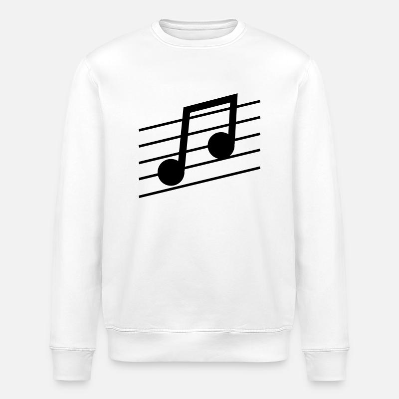 musiknote_f1 - Sweat bio ROLLER Stanley/Stella Unisexe - blanc
