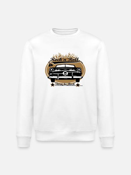 Born to Rock - Stanley/Stella Unisex Bio-Sweatshirt ROLLER - Weiß