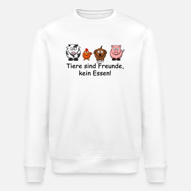 Tiere-sind-Freunde - Stanley/Stella Unisex Bio-Sweatshirt ROLLER - Weiß