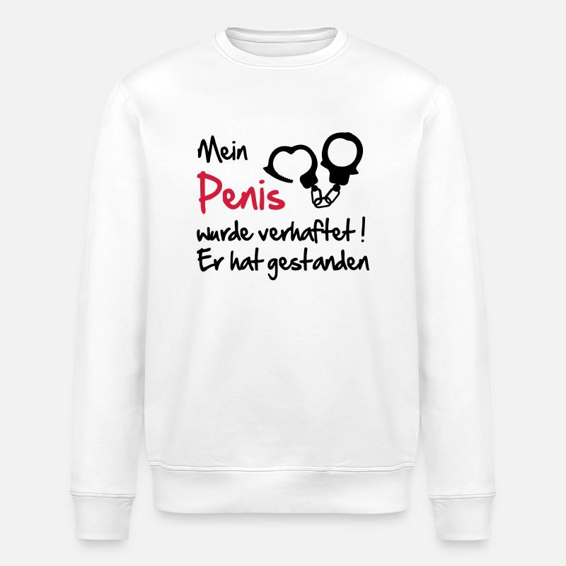 penis - Stanley/Stella ROLLER Unisex Organic Sweatshirt - white