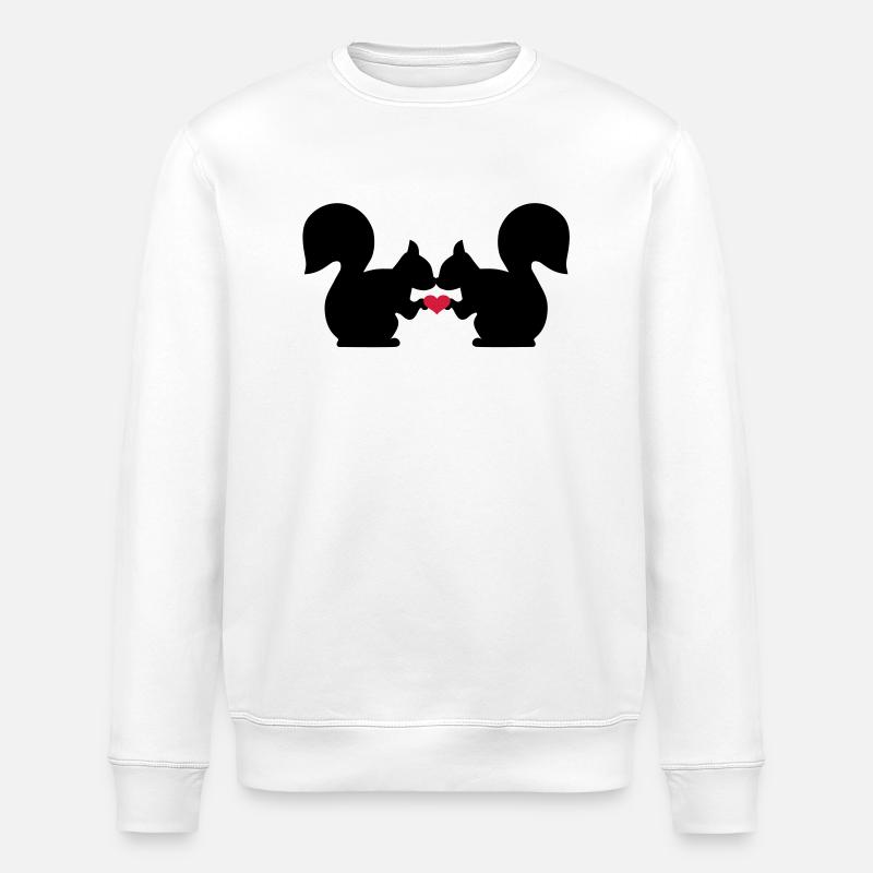 Squirrel - Stanley/Stella ROLLER Unisex Organic Sweatshirt - white