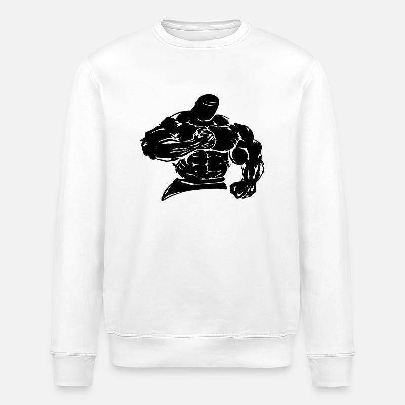 iron thug - Stanley/Stella ROLLER Unisex Organic Sweatshirt - white