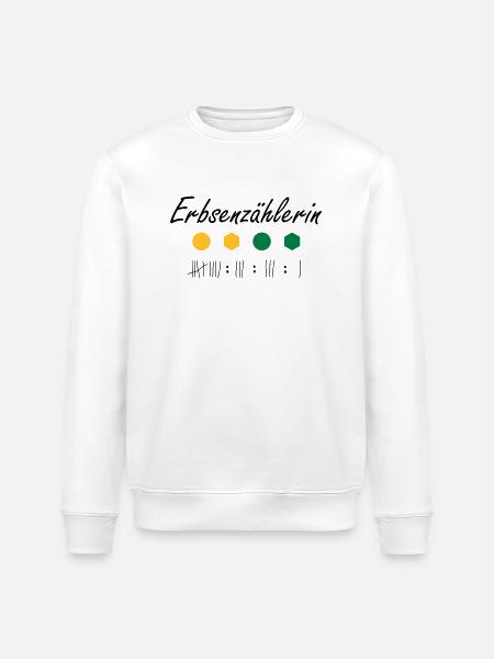 Erbsenzählerin - Stanley/Stella Unisex Bio-Sweatshirt ROLLER - Weiß