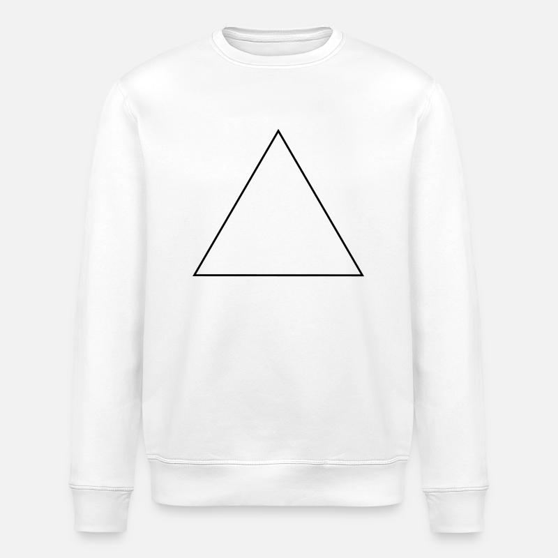 Triangle / / isosceles equilateral / / frame - Stanley/Stella ROLLER Unisex Organic Sweatshirt - white
