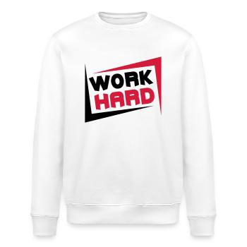 Work Hard - Stanley/Stella ROLLER Unisex Organic Sweatshirt - white - Front - Nik (191cm)