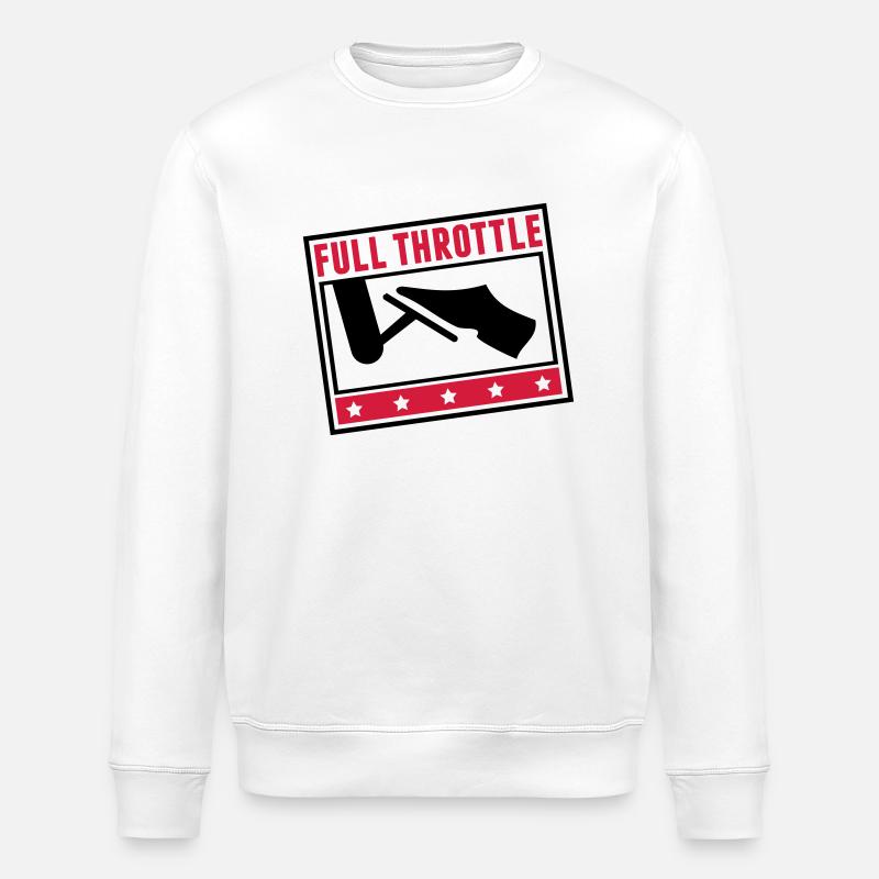 full_throttle_pi2 - Stanley/Stella Unisex Bio-Sweatshirt ROLLER - Weiß