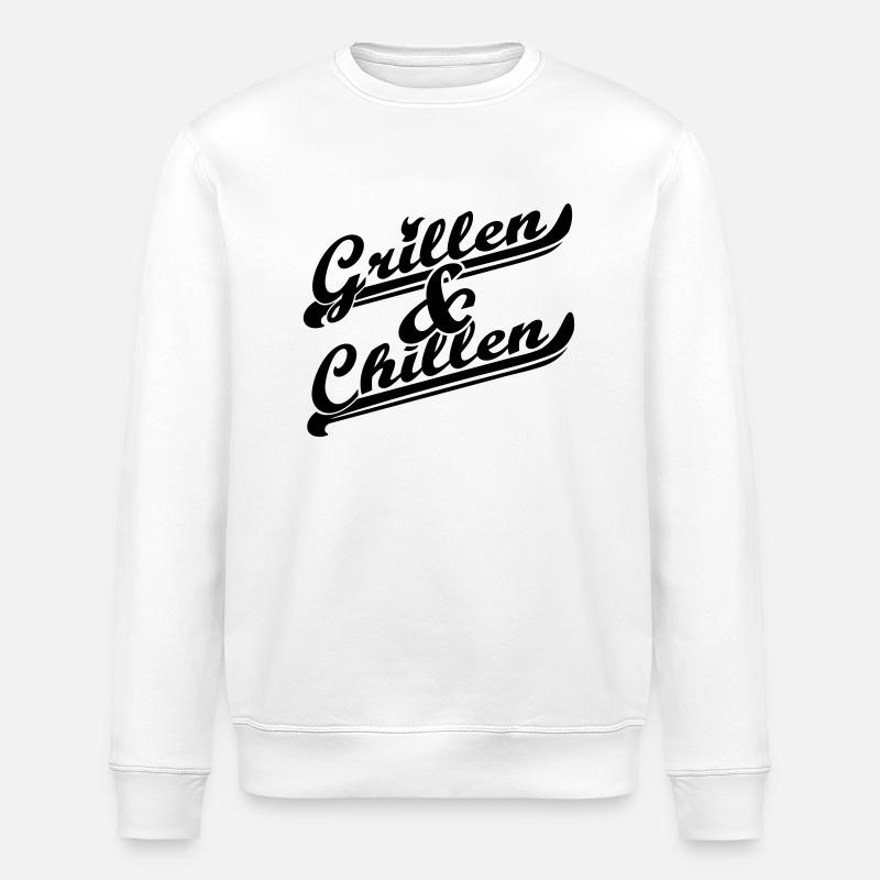 Grillen und Chillen - Stanley/Stella Unisex Bio-Sweatshirt ROLLER - Weiß