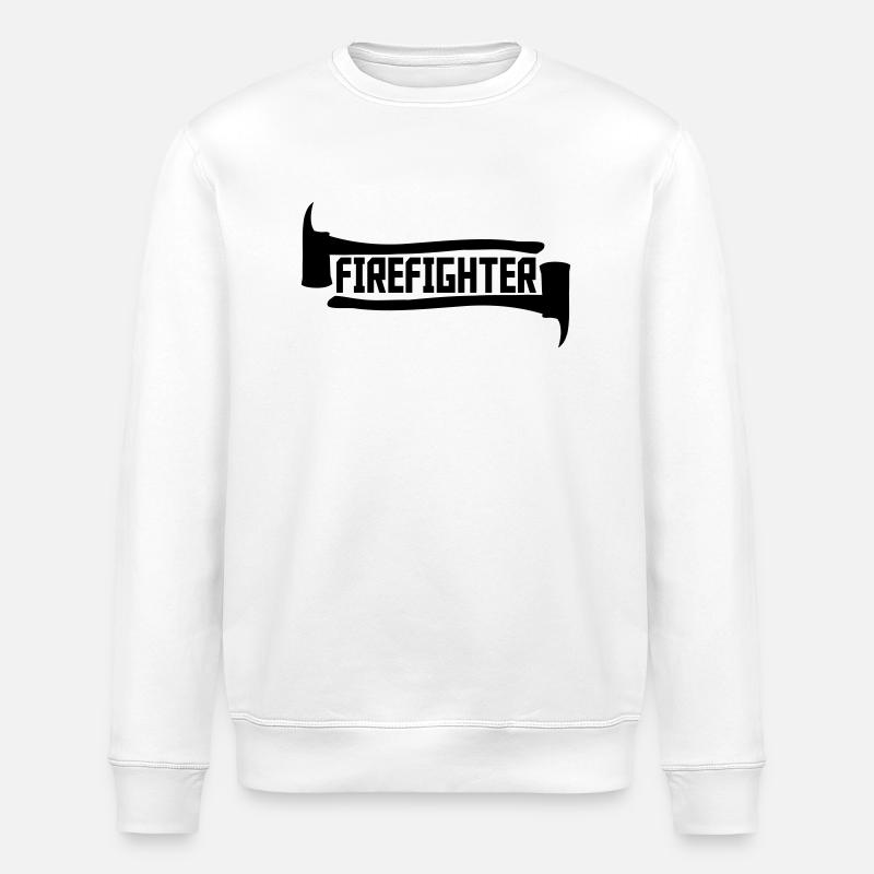 Firefighter Axt Logo - Stanley/Stella Unisex Bio-Sweatshirt ROLLER - Weiß