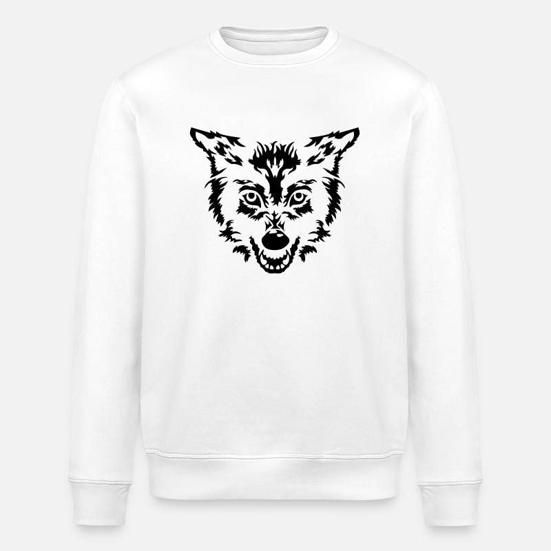 Wolf - Stanley/Stella ROLLER Unisex Organic Sweatshirt - white