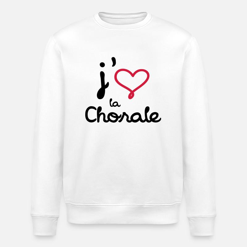 J'aime la Chorale - Sweat bio ROLLER Stanley/Stella Unisexe - blanc