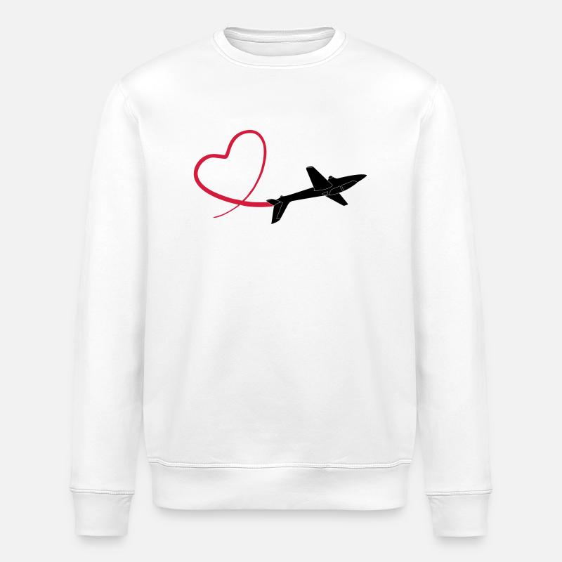 Kunstflug aerobatic Fox - Stanley/Stella ROLLER Unisex Organic Sweatshirt - white