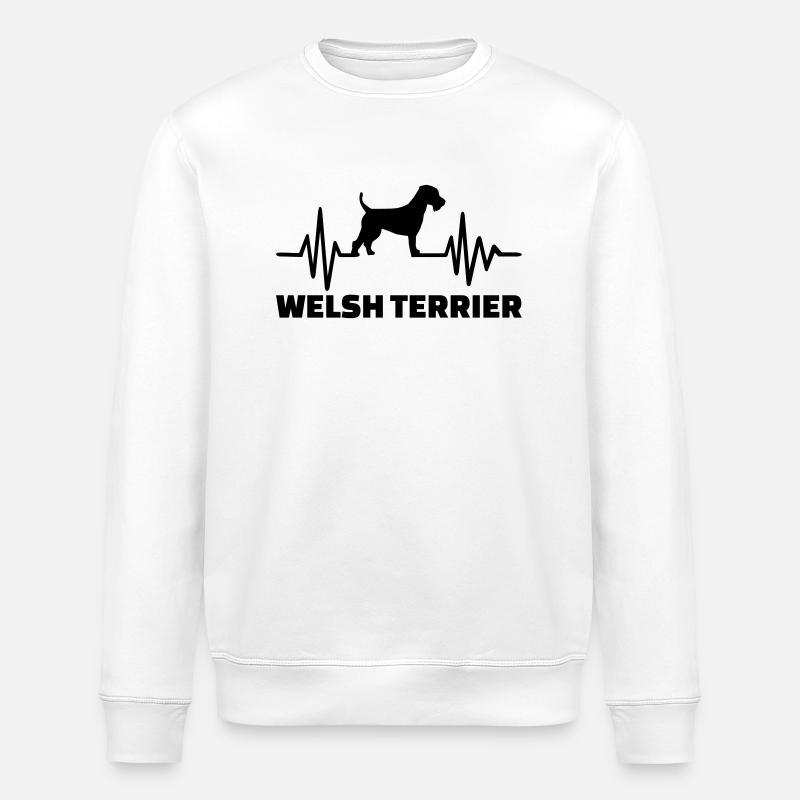 Welsh Terrier - Stanley/Stella Unisex Bio-Sweatshirt ROLLER - Weiß